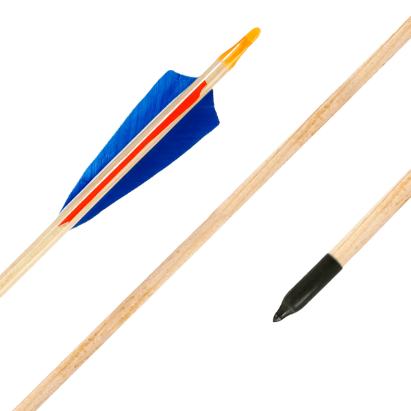BEARPAW WOODEN ARROW CEDAR WOOD -LBS 11/32 32" /FEATHER 12/PK