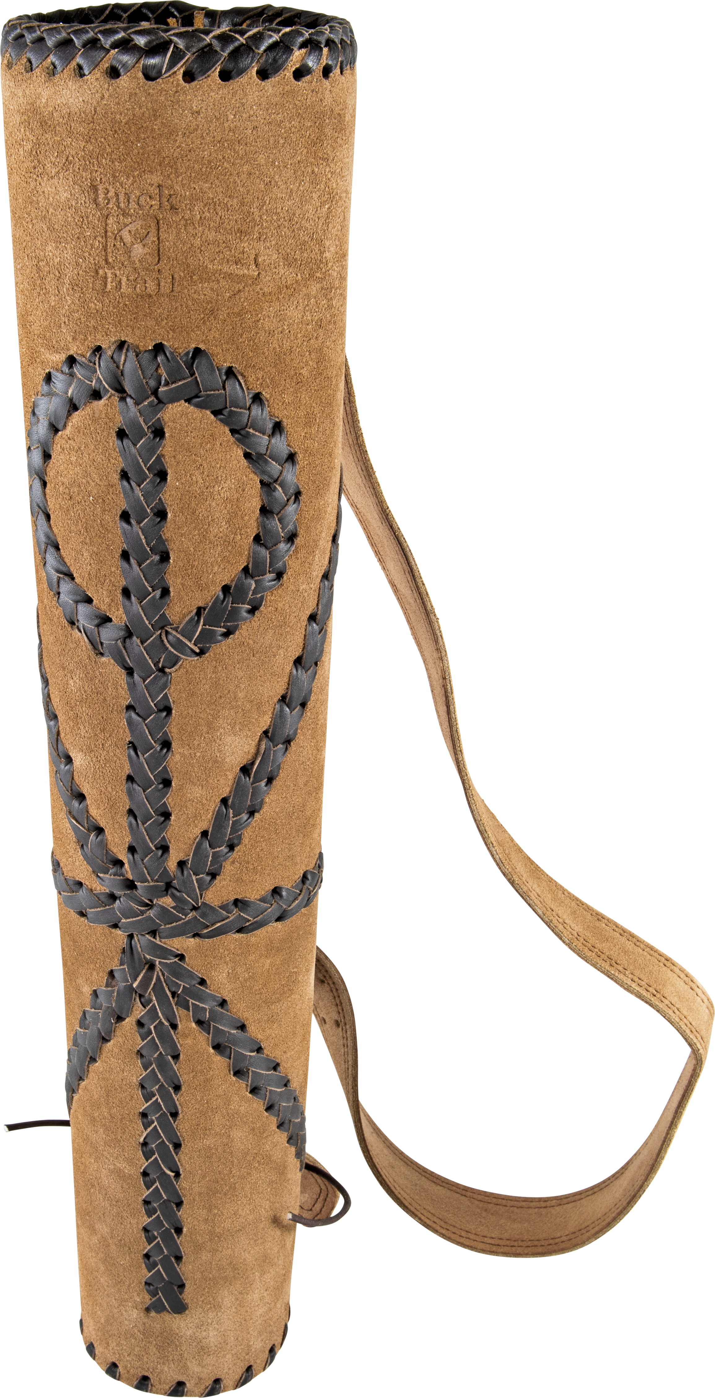 BUCK TRAIL TRADITIONELLER RÜCKENKÖCHER INFINITY 53CM LEDER BRAUN AMBIDEXTROUS