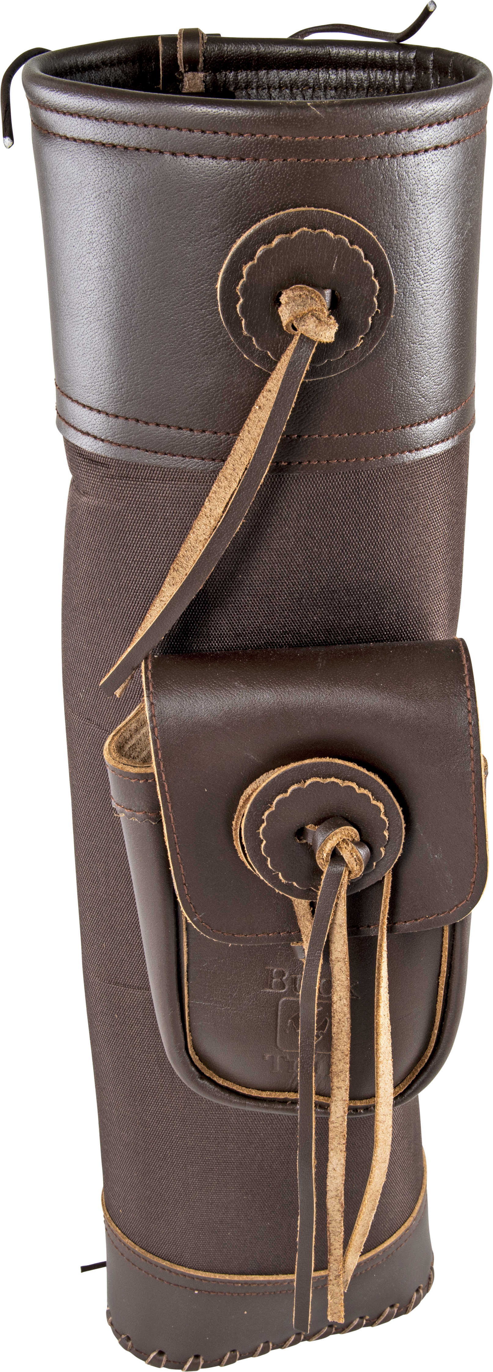 BUCK TRAIL TRADITIONELLER RÜCKENKÖCHER OUTLANDER 51CM LEDER MIT CORDURA BRAUN AMBIDEXTROUS