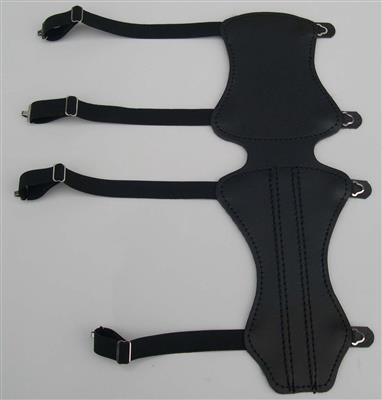 GOMPY DOUBLE ARMGUARDS AB1 4 FASTENERS BLACK