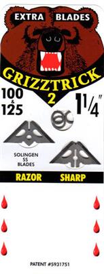 SLICK TRICK XTRA BLADES FOR GRIZZTRICK2 1 1/4" 100/125 GR 4pk
