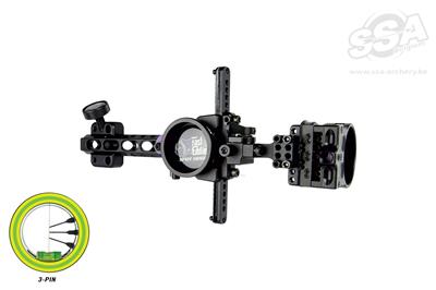 SPOTHOGG HUNTING & 3D SIGHTS FAST EDDIE XL MRT / 3 PIN .019" MICRO LH BLACK