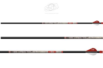 EASTON AXIS UNDER ARMOUR 500 RED H-NOCK H INSERT 6MM 2" BLAZER VANES 72/PK ARROWS
