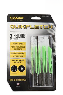 NAP VANES QUICKFLETCH HELLFIRE 3" 6/PK
