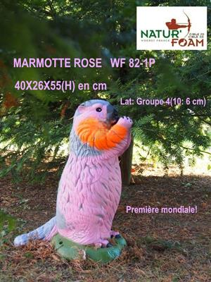 NATUR FOAM 3D-ZIEL MURMELTIER PINK - STEHEND