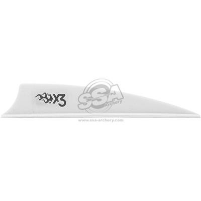 BOHNING VANES X3 3" WHITE 36/PK