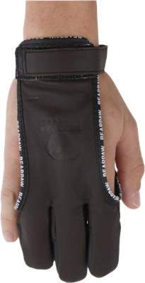 BEARPAW Schiesshandschuh Hirschleder volle Handflaeche mit Cordovan Fingerkuppen